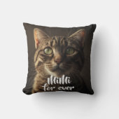 Custom Pet Memorial Cat Photo Pillow - Mimi クッション (正面)