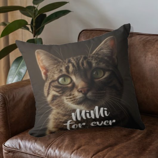 Custom Pet Memorial Cat Photo Pillow - Mimi クッション