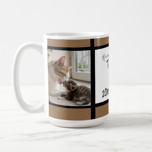 Custom Pet Memorial Photo コーヒーマグカップ (左)