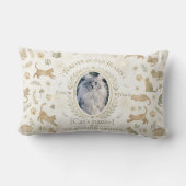 Custom Pet Memorial Photo and Name Throw Pillow ランバークッション (裏面)