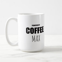 Custom Pet Name Coffee Mug | Powered by Coffee and コーヒーマグカップ