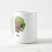 Custom Pet Name & Photo Back & Front コーヒーマグカップ (正面左)