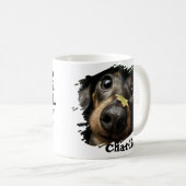 Custom Pet Name Photo Pet Lover Gift Typography コーヒーマグカップ (正面右)