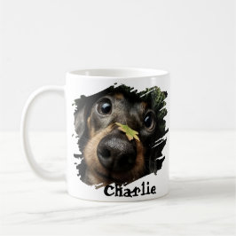 Custom Pet Name Photo Pet Lover Gift Typography コーヒーマグカップ