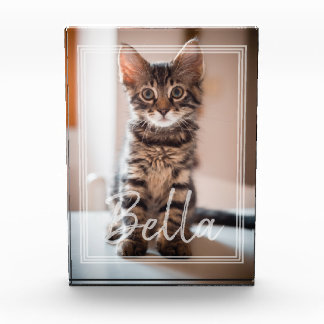 Custom Pet Name Typography and Photo Frame フォトブロック