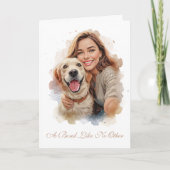 Custom Pet & Owner Greeting Card カード (正面)
