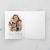 Custom Pet & Owner Greeting Card カード (内部)