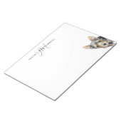 Custom Pet Personalized Monogram Large ノートパッド (アングル)