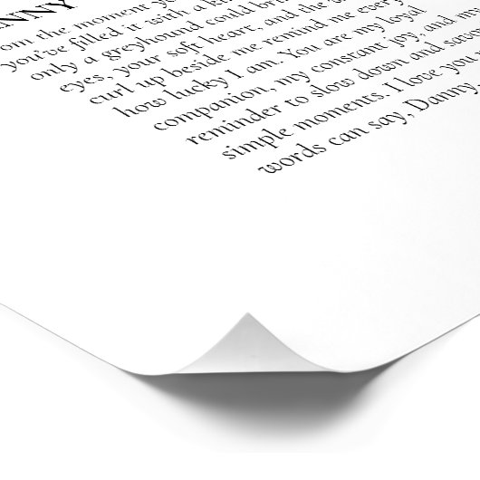 Custom Pet Photo ポスター (コーナー)