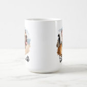Custom Pet Photo and Name Typography コーヒーマグカップ (中央)