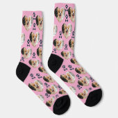 Custom Pet Photo and  Paw Prints Socks ソックス (右)