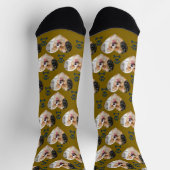 Custom Pet Photo and  Paw Prints Socks ソックス (上部)