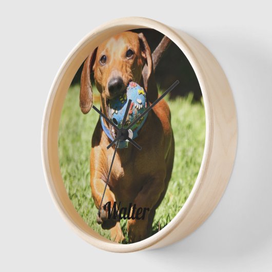 Custom Pet Photo and Text   壁時計 (傾斜)