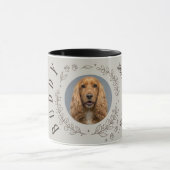 Custom Pet Photo Art Gold Elegant Frame Coffee Mug マグカップ (中央)