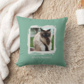 Custom Pet Photo Brushstroke Pillow | Home Décor クッション (ブランケット)