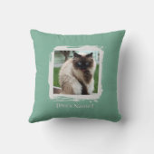 Custom Pet Photo Brushstroke Pillow | Home Décor クッション (裏面)