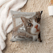 Custom Pet Photo Cat Peeking with London Big  クッション (ブランケット)