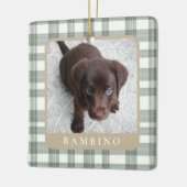 Custom Pet Photo Christmas Ornament セラミックオーナメント (左)