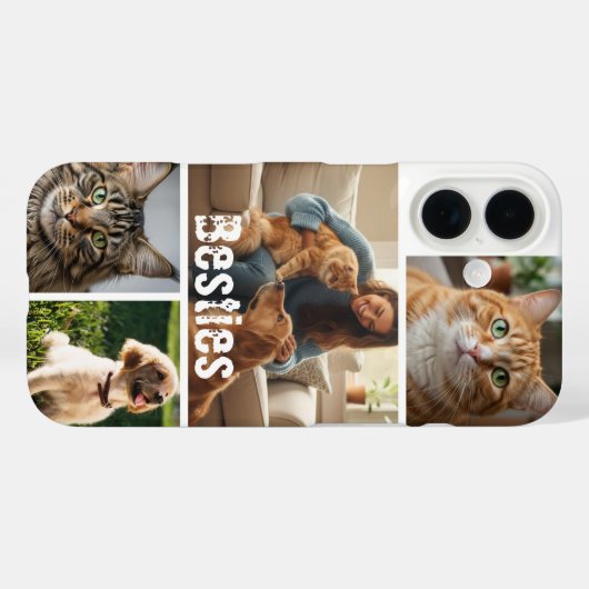 Custom Pet Photo Collage iPhone Case Case-Mate iPhoneケース (裏面 (横))