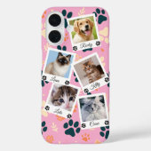 Custom Pet Photo Collage Phone Case with Names Case-Mate iPhoneケース (裏面)