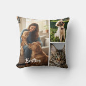 Custom Pet Photo Collage Pillow クッション (正面)