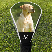 Custom Pet Photo Elegant Monogram Personalized ゴルフヘッドカバー