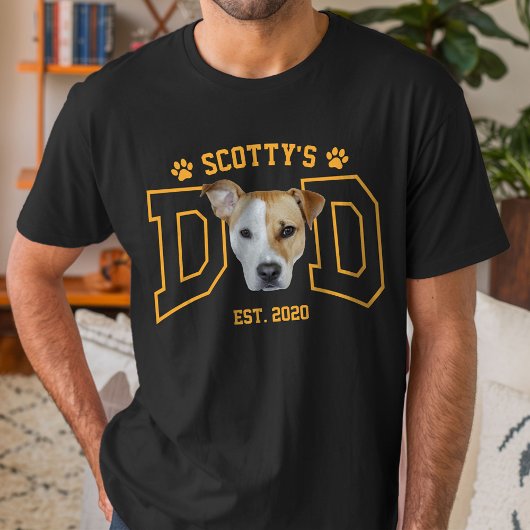 Custom Pet Photo Face for Dog Dad Cat Dad Tシャツ
