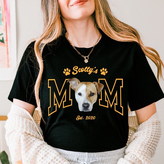 Custom Pet Photo Face for Dog Mom Cat Mom Tシャツ