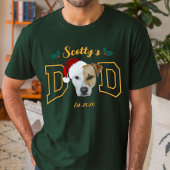 Custom Pet Photo Face with Santa Hat Christmas Tシャツ