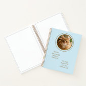 Custom Pet Photo Ginger Cat Personalized Notebook ノートブック (内部)
