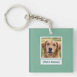 Custom Pet Photo Keychain | Personalized Pet Name  キーホルダー