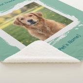 Custom Pet Photo & Name シェルパブランケット (3/4)