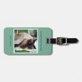 Custom Pet Photo & Name Double Sided ラゲッジタグ