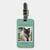 Custom Pet Photo & Name Double Sided ラゲッジタグ (正面縦)