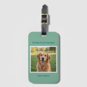 Custom Pet Photo & Name Durable ラゲッジタグ (正面縦)