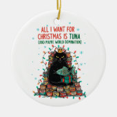 Custom Pet Photo & Name Holiday Decoration セラミックオーナメント (正面)