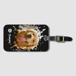 Custom Pet Photo & Name Luggage Tag – Travel Gift ラゲッジタグ