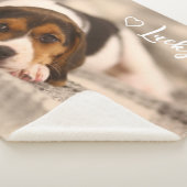 Custom Pet Photo & Name Sherpa Blanket シェルパブランケット (3/4)