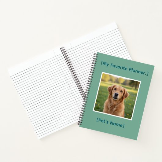 Custom Pet Photo Notebook | Personalized Planner ノートブック (内部)