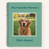 Custom Pet Photo Notebook | Personalized Planner ノートブック (正面)