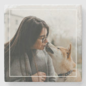 Custom Pet Photo Personalized Dog Picture  ストーンコースター (正面)