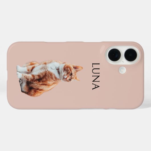 Custom Pet Photo Phone Case with Name Case-Mate iPhoneケース (裏面 (横))