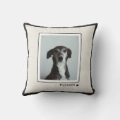 Custom Pet Photo Retro Modern Minimal Typewriter クッション (裏面)