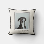 Custom Pet Photo Retro Modern Minimal Typewriter クッション (正面)