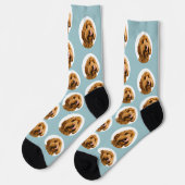 Custom Pet Photo Socks | Personalized Dog Face ソックス (左)