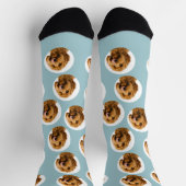 Custom Pet Photo Socks | Personalized Dog Face ソックス (上部)