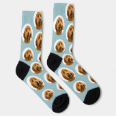 Custom Pet Photo Socks | Personalized Dog Face ソックス (右)
