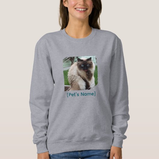 Custom Pet Photo Sweatshirt | Brushstroke Apparel スウェットシャツ (正面)