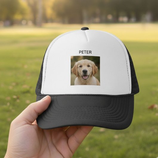 Custom Pet Photo Trucker Hat Personalized Dog  キャップ