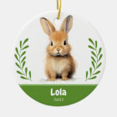 Custom Pet Photo with branch Christmas Ceramic Orn セラミックオーナメント (正面)